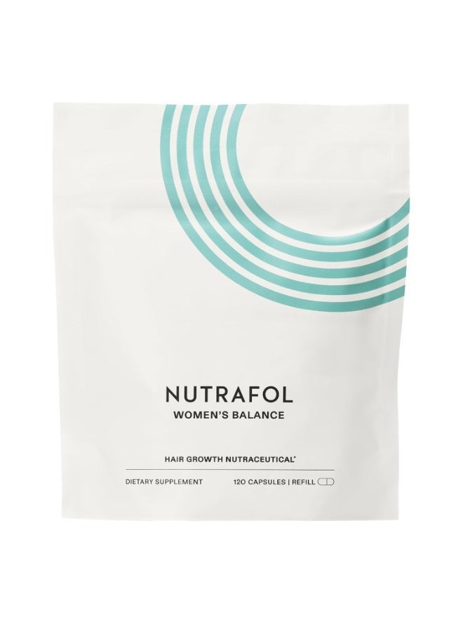 NUTRAFOL مكملات نمو الشعر للنساء من نوترافول، للأعمار 45 وما فوق، مكمل شعر مثبت سريرياً لشعر أكثر كثافة وغطاء لفروة الرأس، موصى به من قبل أطباء الجلد - إمداد لمدة شهر، عبوة إعادة تعبئة واحدة - Image 1